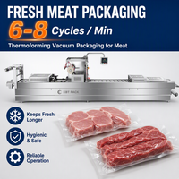 Machine d'emballage thermoformant pour viandes préparées, sous vide, pour viandes cuites en tranches