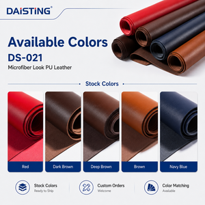 Microfiber PU Faux Artificial Leather Thick Real Grain Eco Vegan Upholstery Fabric Roll <strong>Sofa</strong> Bag Automotive Decor <strong>Material</strong> DS021 - Product Image 4