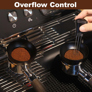 อุปกรณ์ WDT สำหรับกาแฟเอสเพรสโซ แบบ Single Dose Hopper Dosing Ring สีดำ สำหรับ Portafilter ขนาด 51/53/58 มม. ทำจากอะลูมิเนียม พร้อมแม่เหล็ก - Product Image 2