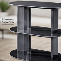 Ensemble de tables basses minimalistes à cadre métallique rond avec plateau en pierre frittée aspect marbre pour salon, chambre, hôtel, projet commercial
