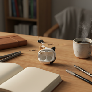 OEM TWS V5.0+EDR 진정한 무선 스테레오 BT 이어폰 300mAh 배터리 만화 고양이 디자인 어린이용 - Product Image 2