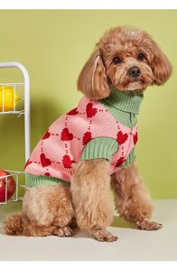 Atacado Personalizado Pet Dog <span class=keywords><strong>Sweater</strong></span> Roupas Pequeno Luxo Dia Dos Namorados Casamento Coração Quente Inverno Pet Cat Dog Roupas Camisola - Product Image 4