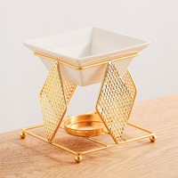 Brûleur d'huiles essentielles en céramique, diffuseur d'encens, chauffe-cire, lampe chauffante, support pour bougie chauffe-plat et aromathérapie