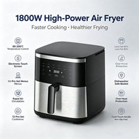 ANBOLIFE OEM Cesta para Freidora de Aire de 7L, No Tóxica, Libre de PFAS, Apta para Lavavajillas, Comidas Rápidas y Sencillas, 12 Programas Preestablecidos, Ideal para Espacios Pequeños