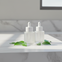 Bouteille en verre transparente à rayures verticales de 30 ml - Petit diffuseur d'arômes pour huiles essentielles et décoration intérieure
