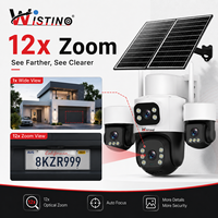 Caméra solaire Wistino la plus vendue en septembre, 4 objectifs, carte SIM 4G, enregistrement de détection de mouvement 24/7, caméra AOV 4G