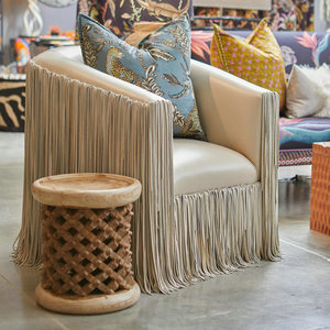 Poltrona Singola <span class=keywords><strong>in</strong></span> <span class=keywords><strong>Pelle</strong></span> con Nappe per Soggiorno Moderno e Lussuoso, Sedia Girevole <span class=keywords><strong>in</strong></span> Legno con Frange, Poltrona Reclinabile di Design per Casa - Product Image 6