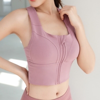 Soutien-gorge de sport à séchage rapide pour femme, anti-choc de force moyenne, push-up, dos élégant, idéal pour le fitness et le yoga, à porter comme vêtement extérieur