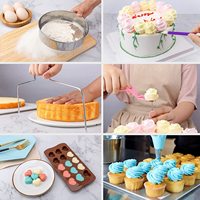 Kuchen-dekoration Lieferant backen Gebäck-Werkzeuge rotierender Kuchenständer Plattenspieler backmesser Düsen backen Gebäck-Werkzeuge 655-teiliges Set