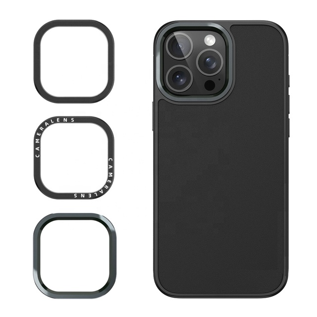 Blank Phone Case With Groove 1mm for iPhone 18 17 16 15 14 13 Series Metal Camera Ring Phone Case With Metal Independent Button