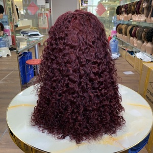 Perruque en cheveux naturels vietnamiens, perruques de luxe bouclées de 18 pouces, perruques frontales en dentelle 13x4 pour femmes noires - Product Image 5