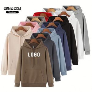 เสื้อฮู้ดดี้ผ้าฝ้ายคุณภาพสูงปักลายขายส่ง สีพื้นเรียบ ไซส์ใหญ่ เหมาะสำหรับผู้ชายและผู้หญิง รับสกรีนโลโก้ - Product Image 4