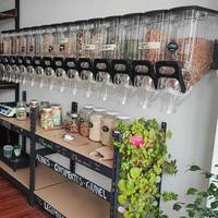 Distributeur de nourriture en vrac haute transparence 13L, boîte de présentation en plastique pour bonbons, noix, grains de café, céréales, en vente