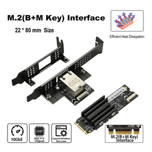 Adaptador Ethernet Interno IOCREST M.2 de 10 Gbps, Tarjeta de Red RJ45 de un Solo Puerto 10GbE AQC113 para Escritorio - Product Image 5