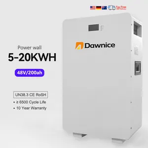 Dawnice 51.2V 100ah 200ahソーラーバッテリー10kw20kw30kw電源壁リチウムlifepo4バッテリーpv speicherbatteri 48V