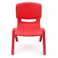 Chaise en plastique pour enfants avec design visage souriant, siège moulé durable pour enfants avec dossier ergonomique, idéale pour la garderie et la maison