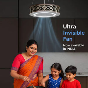 Ventilador de techo decorativo con LED y motor silencioso, con diseño floral moderno para dormitorio y sala de estar - Product Image 6