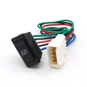 Pièces automobiles Interrupteur de commande de lève-vitre électrique 5 broches avec faisceau de câbles et connecteur pour <span class=keywords><strong>Peugeot</strong></span> - Product Image 1