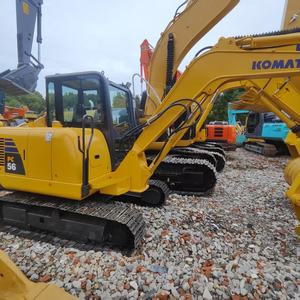 Mini-excavatrice sur chenilles Komatsu PC56 d'occasion, 5 TONNES, avec pompe et moteur, moteur d'origine japonais, bon état, prix compétitif - Product Image 3