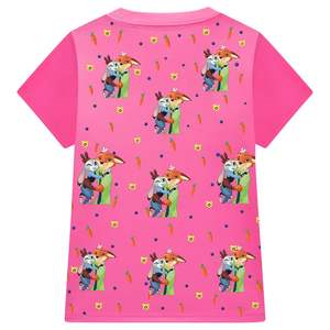 طقم ليندا للفتيات لتنكر زوتوبيا 2، طقم من قطعتين للأطفال الأكبر سنًا، يتضمن قميصًا بأكمام قصيرة وسروالًا بطول خمسة بوصات - Product Image 5