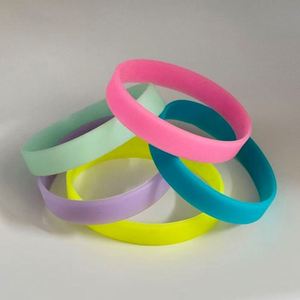 Fluorescent Color Rubber Bracelets Silicone Wristbands for <b>Night</b> Runs Parties and Corporate Events - Product Image 1