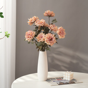 ช่อดอกกุหลาบประดิษฐ์ ดอกไม้ผ้าไหม ตกแต่งบ้านงานแต่งงาน ติดทนนาน - Product Image 2