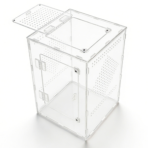 Boîte d'escalade pour reptiles en acrylique transparent sur mesure, modèle d'assemblage, terrarium ventilé pour lézards, petit biotope pour reptiles, boîte de présentation - Product Image 3