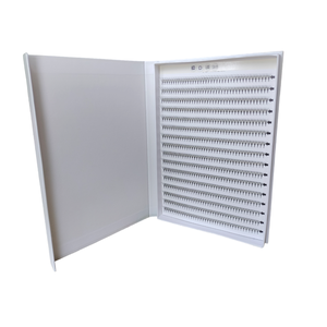 Extensions de cils synthétiques préfabriquées Camellia Extra Black 20mm XL à base plate 6D/16 lignes, volume 640, aspect naturel et long - Product Image 1