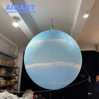 Ballon Planète Gonflable de 2m de Diamètre avec Style Différent, Modèle de Voie Lactée Soufflée pour Décoration de Scène de Discothèque