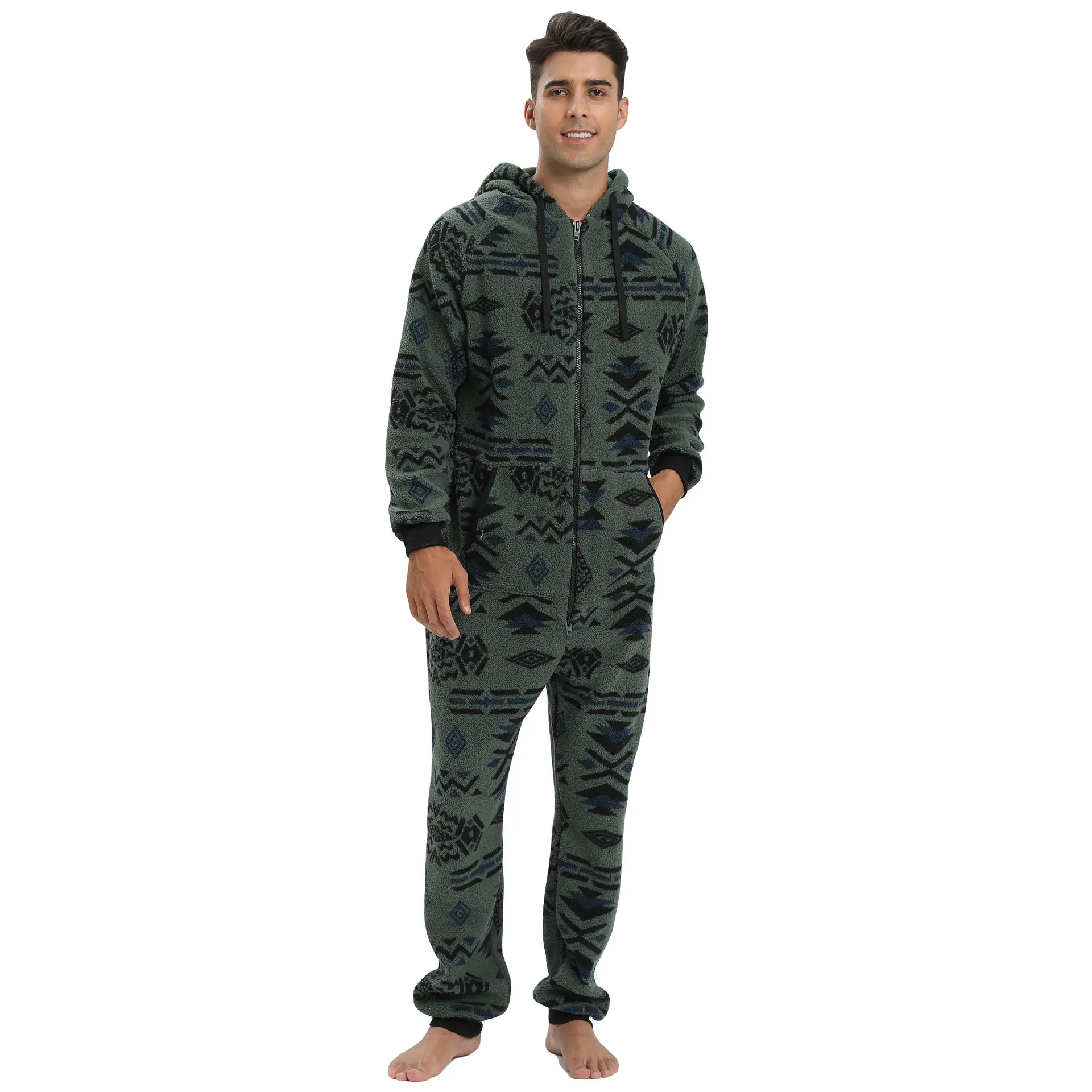 새로운 디자인 플러스 사이즈 남성 잠옷 가족 잠옷 Onesie Rompers 성인 Onesie