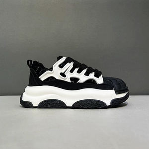 Original <span class=keywords><strong>Newr</strong></span> 2025 zapatos deportivos suela gruesa aumento de altura característica versátil nicho Denim otoño punta ocio cierre con cordones - Product Image 1