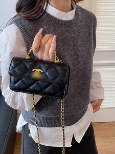 <span class=keywords><strong>Bolso</strong></span> de hombro/cruzado de moda de lujo ligero con cadena y acolchado de diamantes, <span class=keywords><strong>pequeño</strong></span>, cuadrado, de PU, con cierre de candado, para comercio exterior. - Product Image 5
