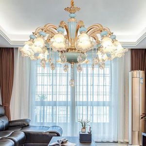 Zhongshan European Style Luxury Atmospheric Design European Art Classic <b>Crystal</b> Ceramic <b>Chandelier</b> - Product Image 2