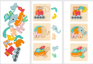 Cartoon Animal Wooden <b>Puzzles</b> for Kids Early Education Toys for Babies <b>Puzzle</b> Toys for Children - Product Image 5