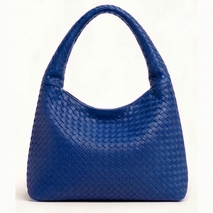 Bolso de Hombro de Lujo Personalizado para Mujer, Estilo Inglés, de Cuero Genuino Trenzado, Tipo Hobo, con Cierre de Cremallera y Cadenas, Venta al por Mayor - Product Image 1
