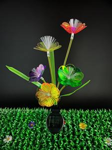 Lampada <span class=keywords><strong>Solare</strong></span> da Giardino a Forma di Fiore di Prugna, IP65, Ricaricabile, LED Dimmerabile, Resistente all'Acqua, Controllo Wireless, Luce Decorativa da Esterno - Product Image 4