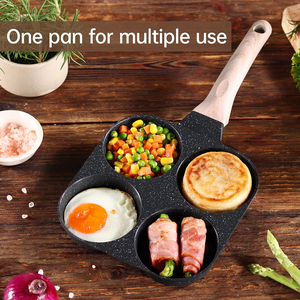 Non-Stick Coated 4-Cup Frying <b>Pan</b> With Wooden Handle Aluminum Cookware <b>Induction</b> Non-stick Frypan - Product Image 5