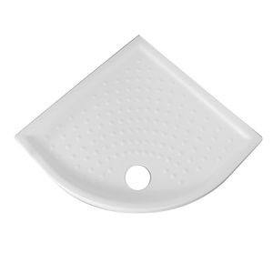 Plato de ducha esquinero de cerámica 80 x 80 cm H. 6 con desagüe para baños - Product Image 1