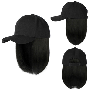 <span class=keywords><strong>Perruque</strong></span> Casquette de Baseball Bob Synthétique de Haute Qualité Bon Marché, Perruques Chapeau Cheveux Synthétiques Tendance pour Fêtes - Product Image 1