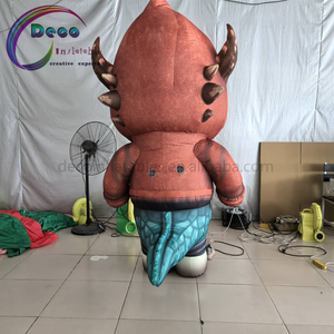 Mới Tùy Chỉnh 2.2 Mét Cao PVC Inflatable Người Đàn Ông Với Khủng Long Cho Bên Ngoài Trời Trang Trí Quảng Cáo - Product Image 3