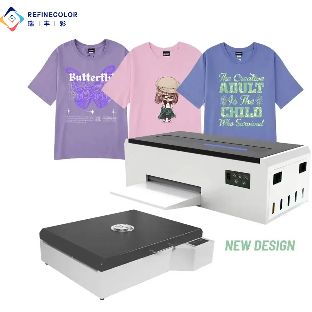 Refinecolor High Definition Printing Desktop Dtf Transfer T-Shirt T-Shirt Drukmachine A4 Dtf Printer