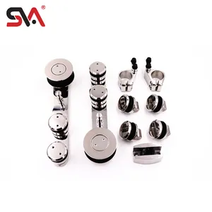 SVA-0051 Alibaba Nhà cung cấp khách sạn phòng tắm vòi sen văn phòng thép không gỉ không khung cửa trượt phần cứng cho cửa kính