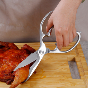 Kéo nhà bếp FocusYJ bằng thép không gỉ, độ dày 8mm, siêu bén, rèn liền khối, đinh tán cố định, đa năng, siêu bền - Product Image 5