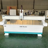 Routeur CNC 3.2KW 1325 à refroidissement par eau, machine de travail du bois 1300*2500*200MM, commande NcStudio, 1 broche, 3 axes, facile à utiliser
