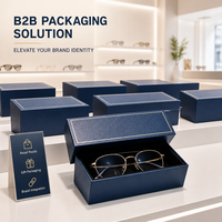 Boîtes d'emballage personnalisées pour lunettes de soleil, boîtes rigides en carton avec couvercle, étui à lunettes OEM pour les petites entreprises, logo en estampe dorée, boîte en papier