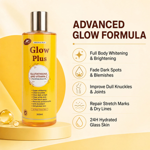Aceite Corporal Orgánico Personalizado con Logotipo Glow Plus, 24 Horas, Piel de Cristal, Vitamina C, Manchas Oscuras, Aclarador de <span class=keywords><strong>Axilas</strong></span>, Eliminación de Estrías - Product Image 4