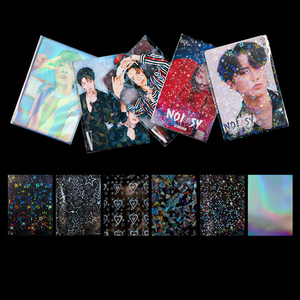 Capas Holográficas Protetoras de Cartões com Efeito Laser Brilhante, Capa Transparente para Jogos de Tabuleiro, Capa Protetora para Cartões KPOP YGO PKM - Product Image 3