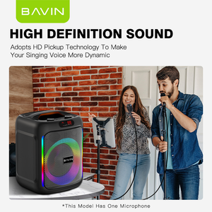 Bavin OEM BM12 Chất lượng cao karaoke RGB bt5.<span class=keywords><strong>1</strong></span> không dây di động ngoài trời đa chức năng loa - Product Image 4