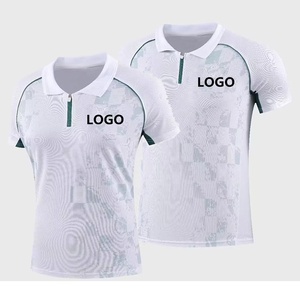 Camisas Polo de Tênis Sublimadas Brancas Personalizadas para Homens e Mulheres, Camisetas de Pickleball por Atacado, Camisas Esportivas de Poliéster para Badminton - Product Image 2