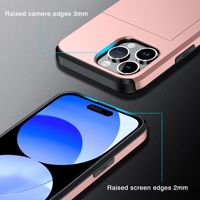 Pour iPhone 16 Pro Max 15 14 13 12 Mini 11 XS 8 Plus 17 Air Coque arrière SGP avec emplacement pour carte coulissant, résistant aux chutes, antichoc